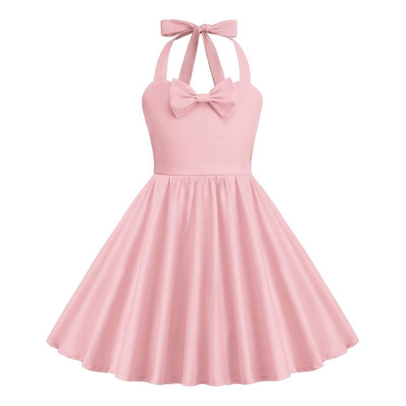 GMXIA Girls' Floral Hepburn Halter Dress Slip Dress
