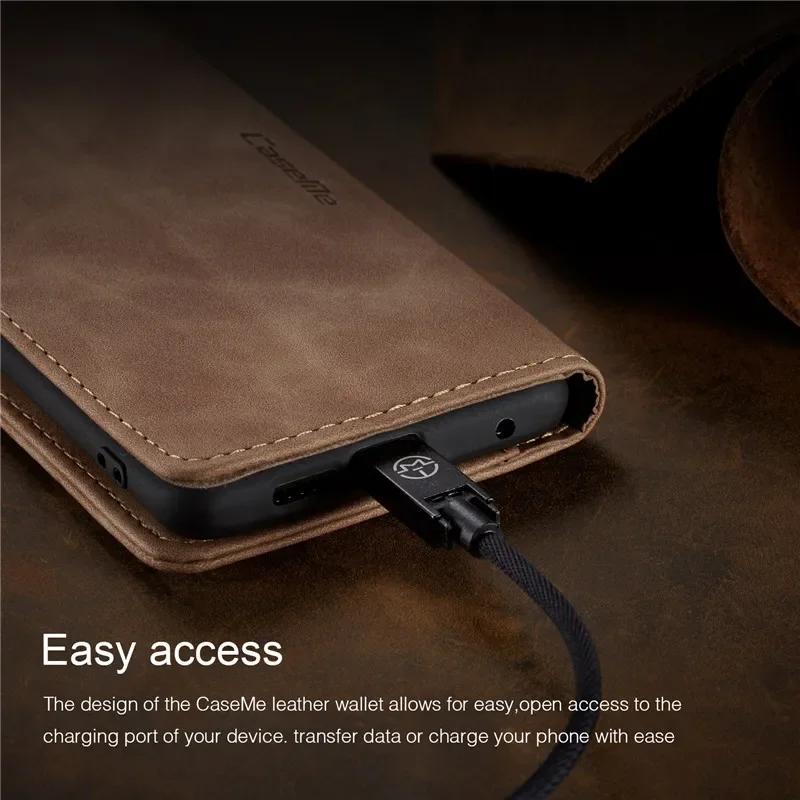 CaseMe Flip Leather Phone Case for Samsung A17 A07 A56 A36 A55 A35 A53 A73 A33 A23 A13 A52 Wallet Card Cover For Galaxy A16 A15 A14 A24 A34 A54 Coque