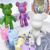 Handmade Fluid Painting Bear Doll DIY Creative Ornaments with Pigment