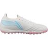 Li Ning TF Turf Firm Ground Cushioning, Wear Resistant Soccer Shoes Men's White Pink Blue YSTV0331