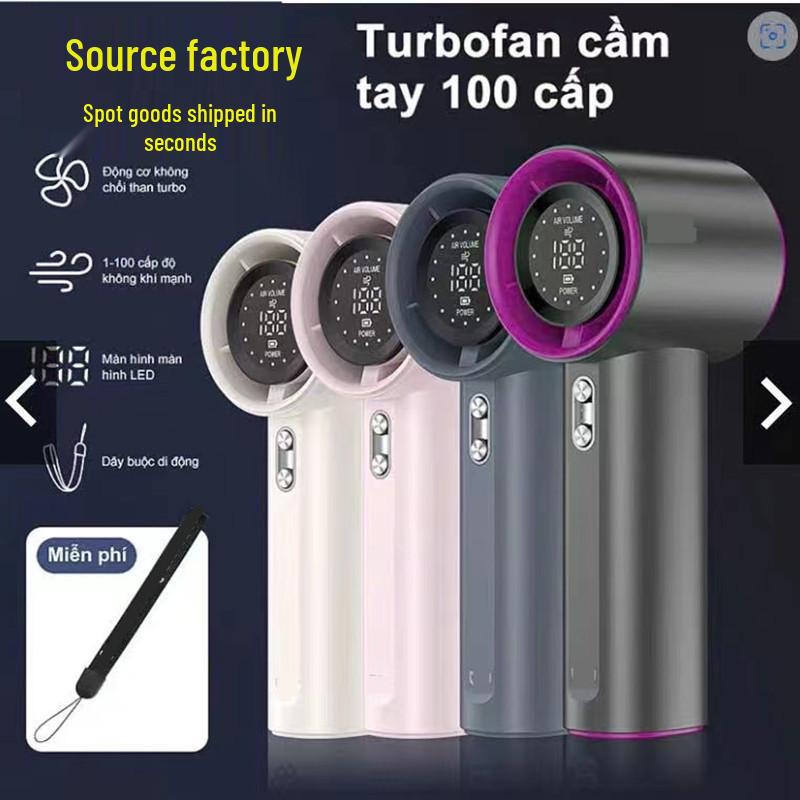 Handheld USB Mini Fan High-Speed Turbine 100-Speed Portable Fan for Southeast Asia