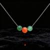 Women's Triple Crystal Energy Pendant Necklace: Elegant, Simple Design for Parties