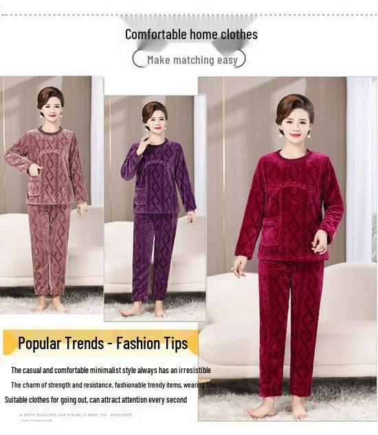 Spring New Arrival: Women's Douyin Style Jacquard Fashion Homewear Set – Stylish and Casual for Moms