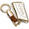For Lexus Key Fob Cover Keychain Accessories 4-Button TPU Case | Compatible with LX600 NX200t NX250 NX300h NX350h RX350h RX500h TX550h+ TX550h GX550
