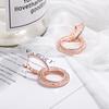 Women Luxury Fashion Glitter Circle Round Earrings Ear Stud for Party Weeding
