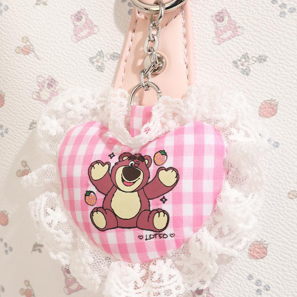 New Disney Strawberry Bear Series PVC Tote Bag, Shopping Bag, Shoulder Bag Women's Pink BMK-72842