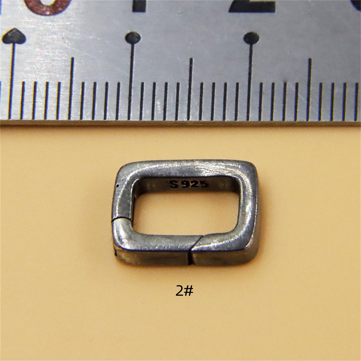 925 Sterling Silver Geometric Oval Clasp For Bracelet Necklace Pendant Jewelry DIY Making Accessory