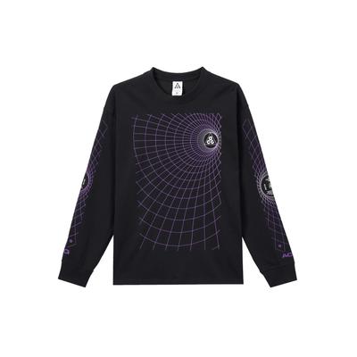 ACG Manhole Print Crew Neck Long Sleeve T-Shirt Men Tops Black FJ1134-010
