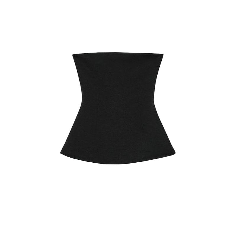 

Spring New Women s Clothing French Style Design Slim-Fitting Simple Double-Sided Cloth Tube Top Tops 3641312 Black L
