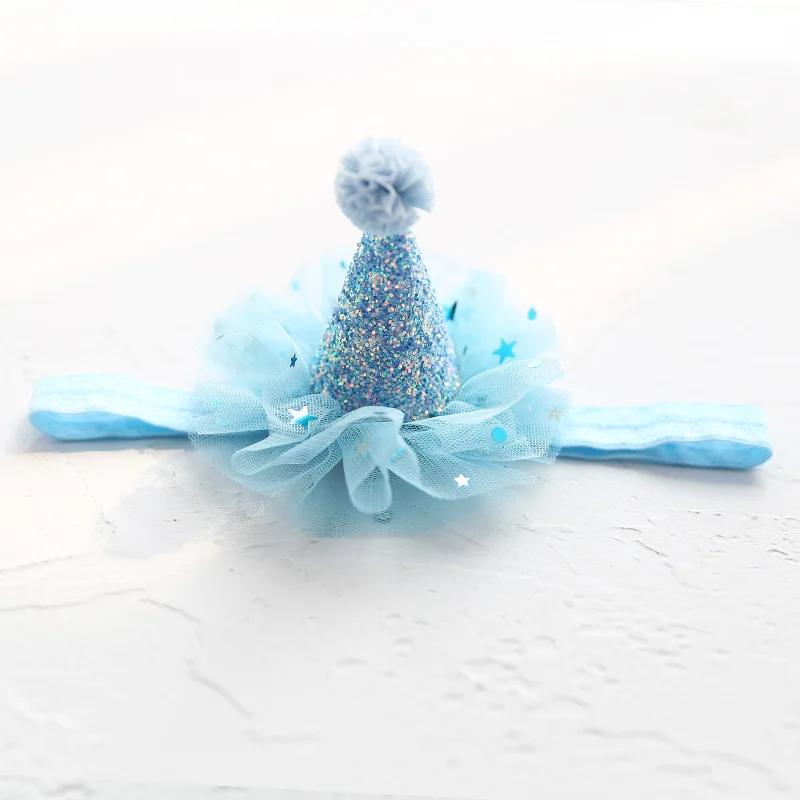 1 PC Fashion Cute Girl Crown Princess Hairpin Lace Pearl Shiny Star Headband Hairpin Hairpin Hair Accessories Hair Birthday Hat