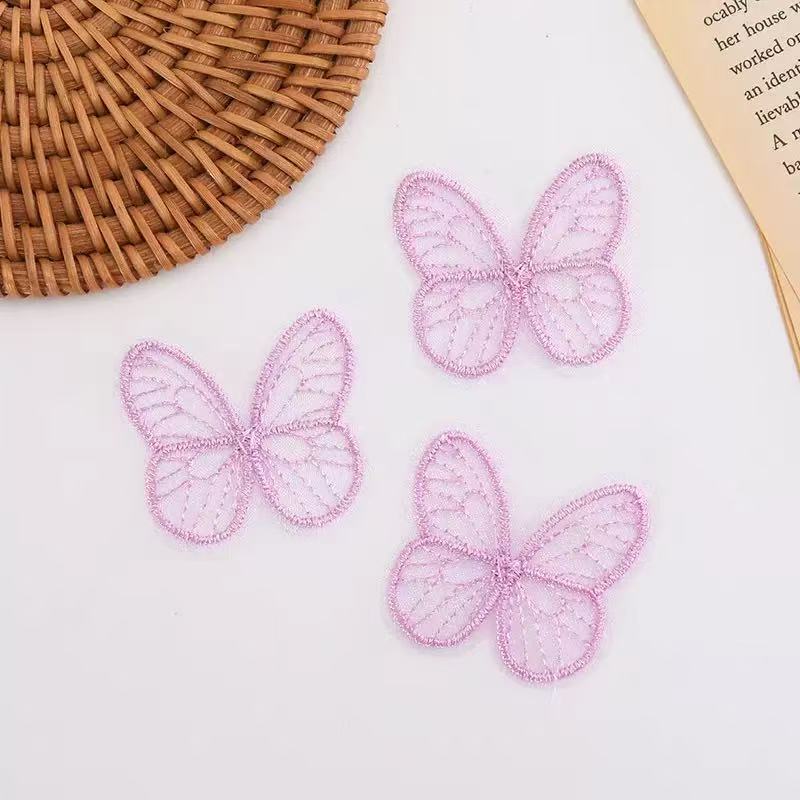 10/20 Pack Butterfly Applique Patches, Colorful Embroidered Organza Lace Butterflies Butterfly Fabric for DIY Sewing.