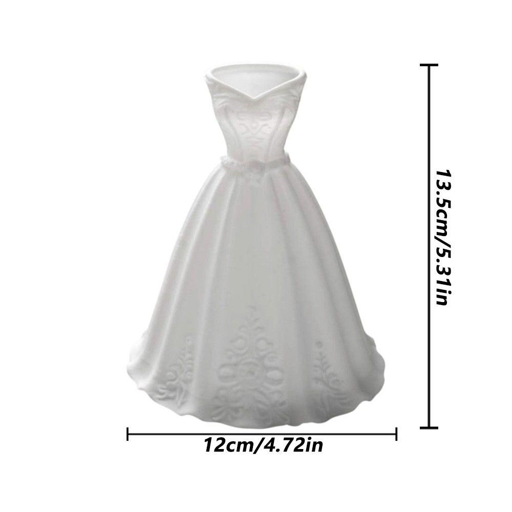Gown-Shaped 3D Printed Flower Vases Twisted Design Decorative Vase  Office Tabletop Ornaments