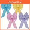Delightful Spring Wreath Featuring Colorful Bows Perfect For Home Decor And Gatherings