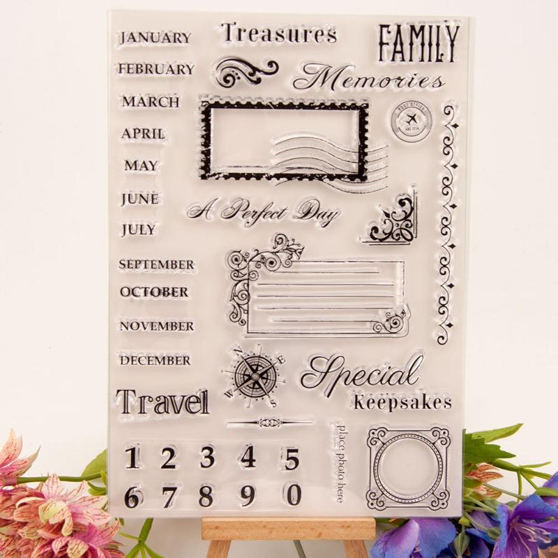 Clear Stamps for Card Making Transparent Stamps Clear for Paper Card Photo Album and DIY Scrapbooking Crafting Supplies