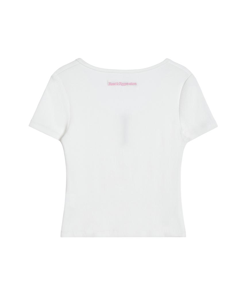 REST&RECREATION Half Zip-Up Top - White