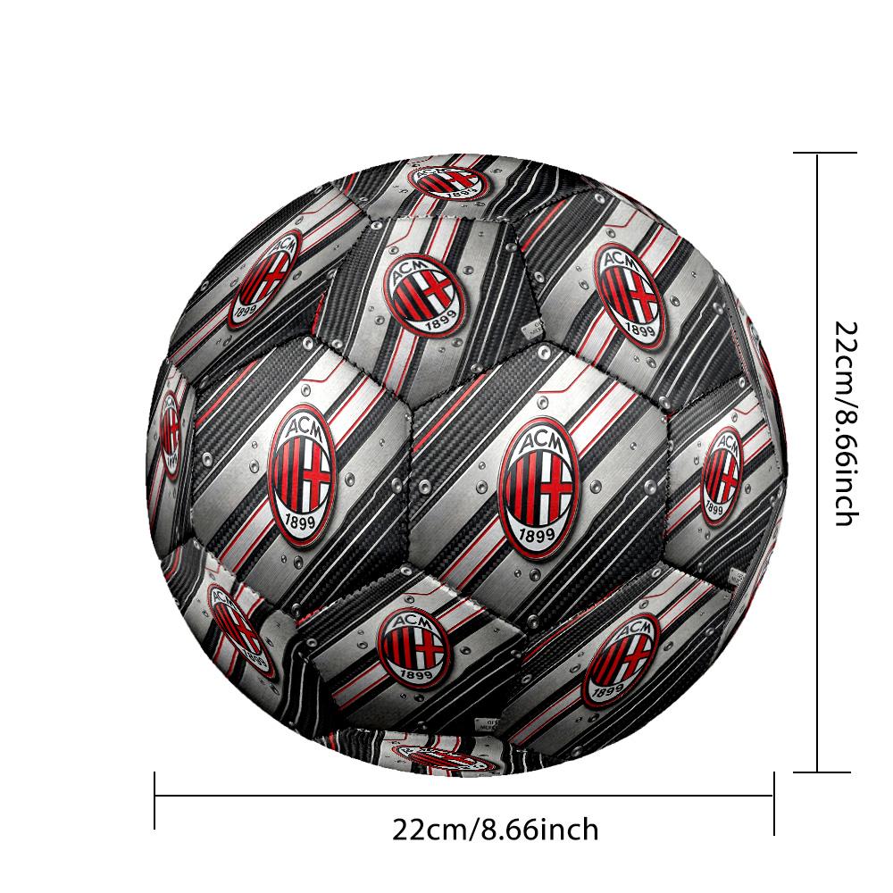 Pallone da calcio Tema AC Milan Taglia 5 Pallone da calcio Tocco Morbido Pallone da calcio per Allenamento Professionale per Sport all'Aperto
