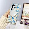 Compatible Samsung S26 Ultra Magnetic IMD Film Flower Phone Case S25 FE S24R