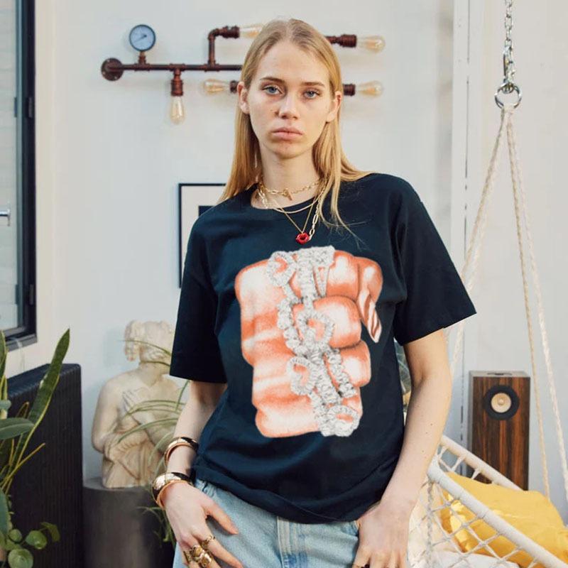 Summer Short Sleeved T-shirt Spicy Girl Street Fashion Trend Lip Print Personalized Loose Casual Top Shirt