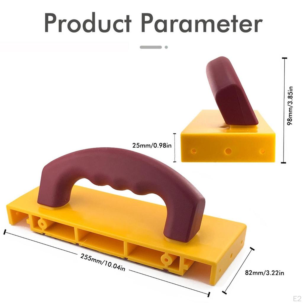 Woodworking Table Saw Push Block Comfort Grip 25.5x8.2cm Sturdy with 3 Way Force System Yellow/Red
