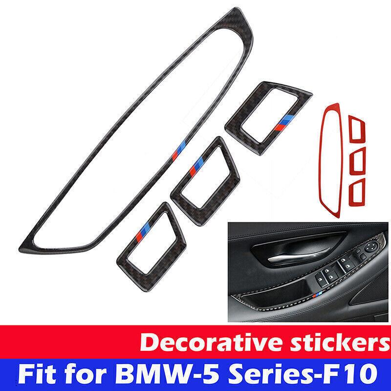 For BMW F10 2011-2017 Carbon Fiber LHD Window Switch Cover Sticker Molding Trim