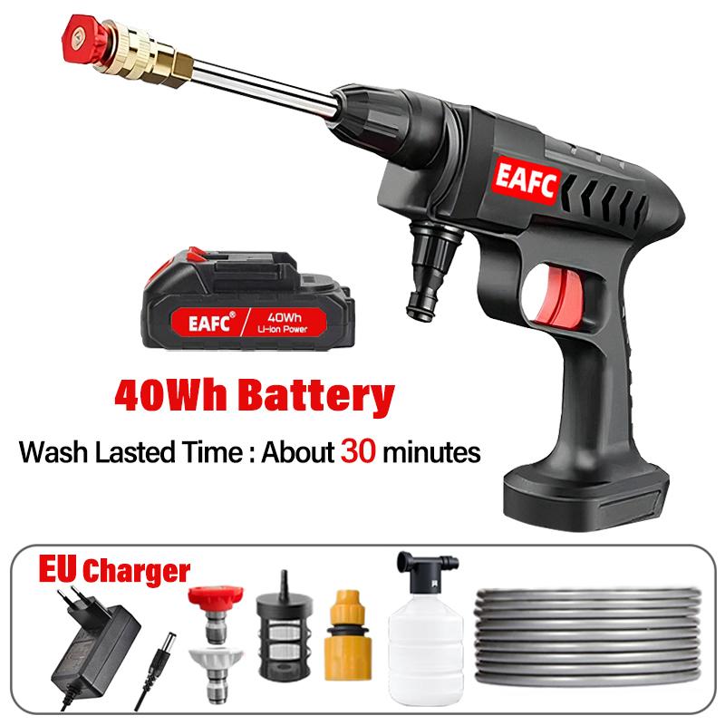 300 W 60 Bar Kabellose Autowaschanlage Hochdruck-Autowaschwasserpistole 20000 mAh Tragbare Autowaschmaschine für 21 V Makita-Akku