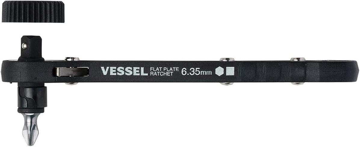 VESSEL Ratchet Screwdriver Black (with +2 bit) TD-71