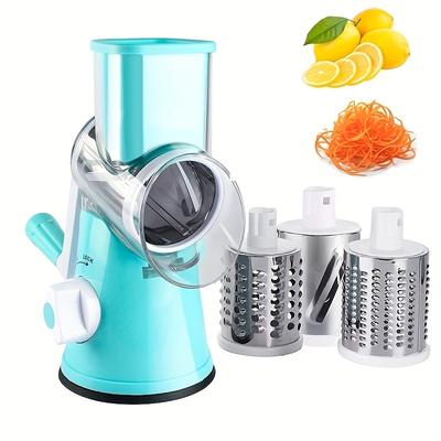 1 Set Super Effizienter 3-in-1 Käsereibe & Gemüseschneider - Manueller Food Processor für mühelose Küchenvorbereitung