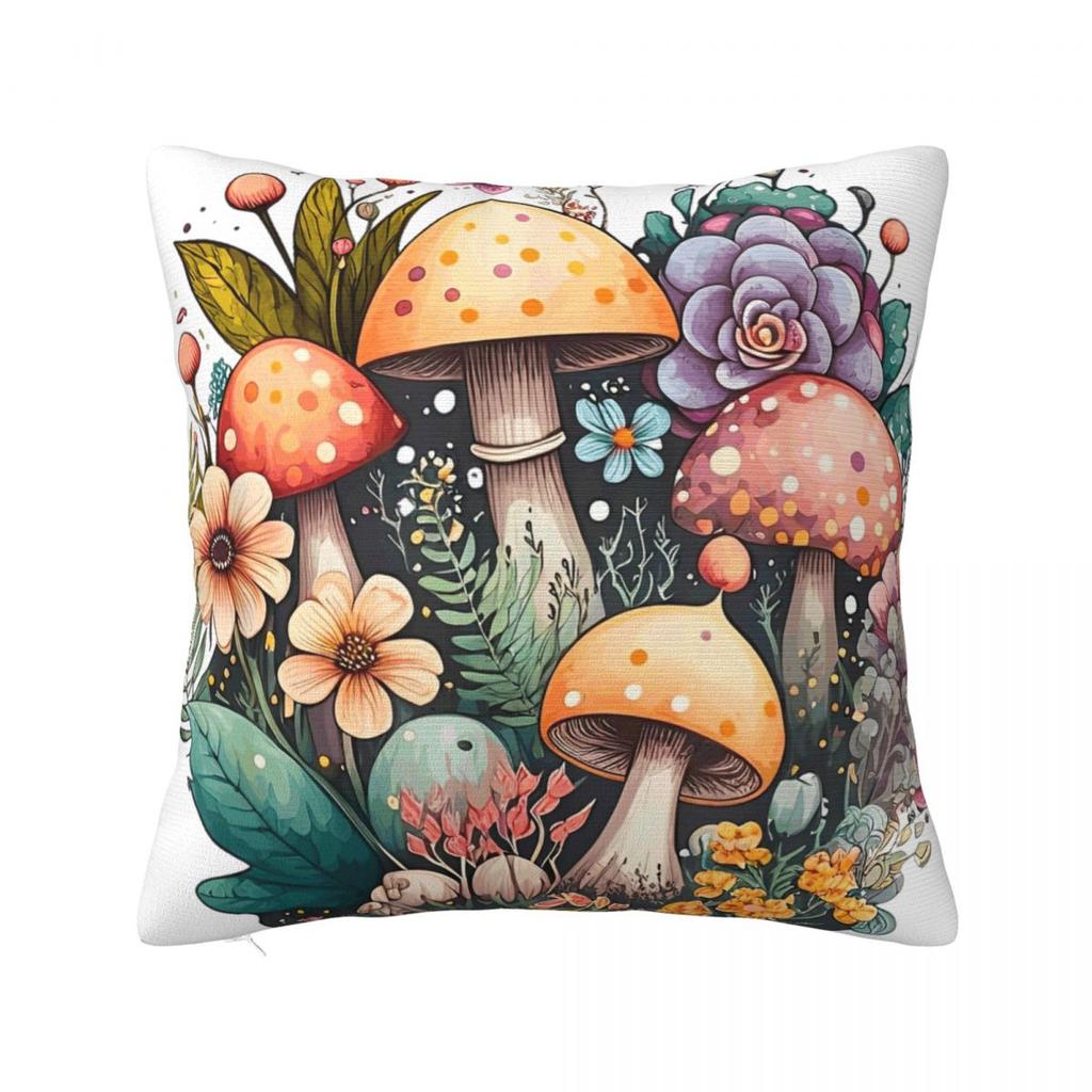 Cottagecore Aesthetic Frog Goblincore Grugne Fairycore Mushroom Pillow Covers Home Cushion Cover Cool Throw Pillow Case 4040
