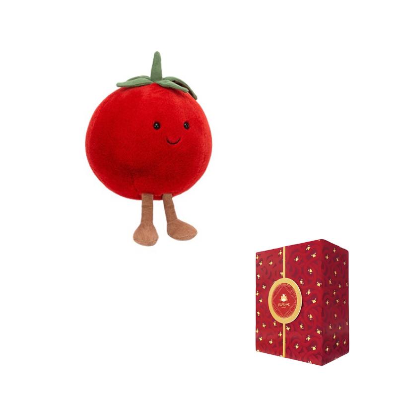 Jellycat Fun Food Series Tomato Soothing Red Doll Plush Doll 17cm High