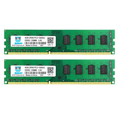 DDR3 1333MHz PC3-10600 240 Pin DIMM 8GB Kit (2x4GB) Voltage 1.5V 2RX8 CL9 Desktop PC Memory