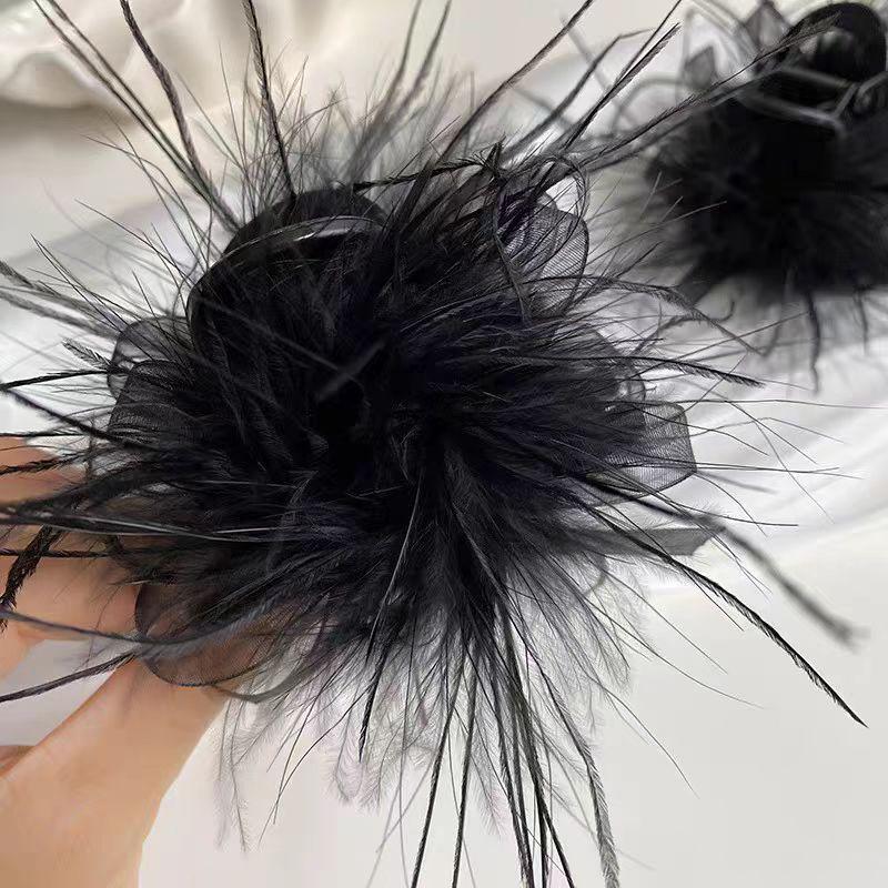 

Элегантная заколка для волос в виде перьев принцессы для женщин, заколки-краб, головной убор с длинными кисточками, зажим для волос, женские аксессуары для волос