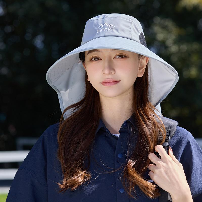 2026 Spring And Summer New Women'S Fashion Hat Outdoor Sunshade Hiking Wide-Brimmed Fisherman'S Hat Sunhat