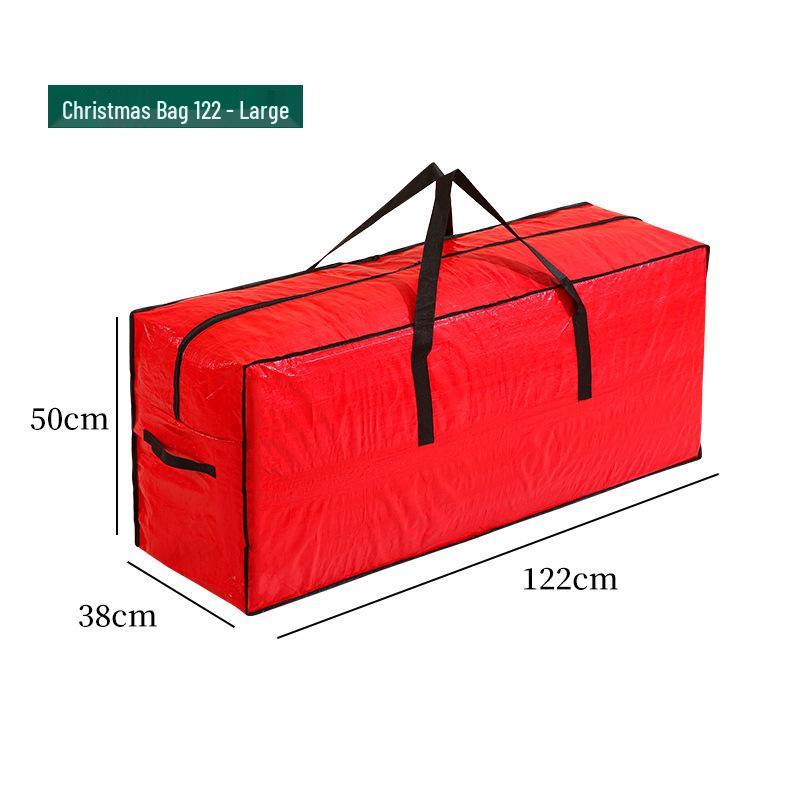 Rote große Weihnachtsbaum-Aufbewahrungstasche mit hoher Kapazität - Feuchtigkeits- und staubdicht mit Reißverschluss