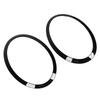 1Pair Headlight Trim Ring 51137300631 Gloss Black Practical Headlight Bezel Trim Ring Replacement for Cooper 5‑Door