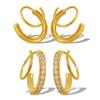 316L Stainless Steel Geometric Round Earrings, INS Minimalist Style Fashion Stud Earrings for Women