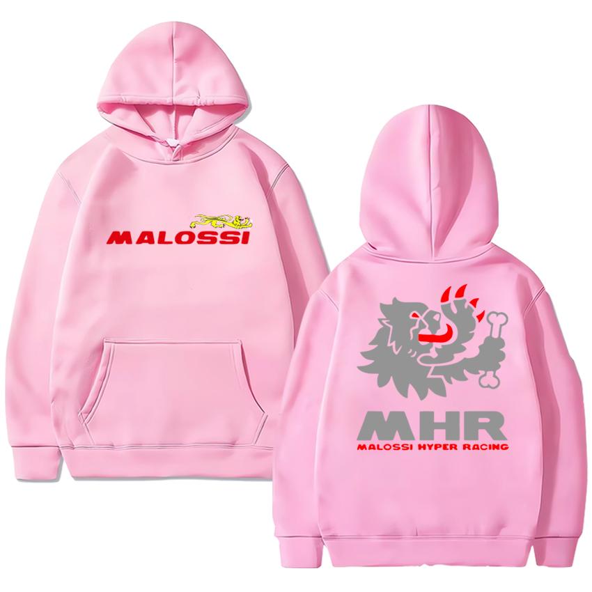 2025 Neuheit im Malossi-Design: Doppelseitig bedruckte Hoodies für Damen und Herren im Harajuku-Vintage-Stil, Unisex-Fleece-Langarmpullover