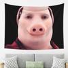 John Pork Is Calling Tapestry Wall Hanging Aesthetic Home Decoration Tapestries for Living Room Bedroom