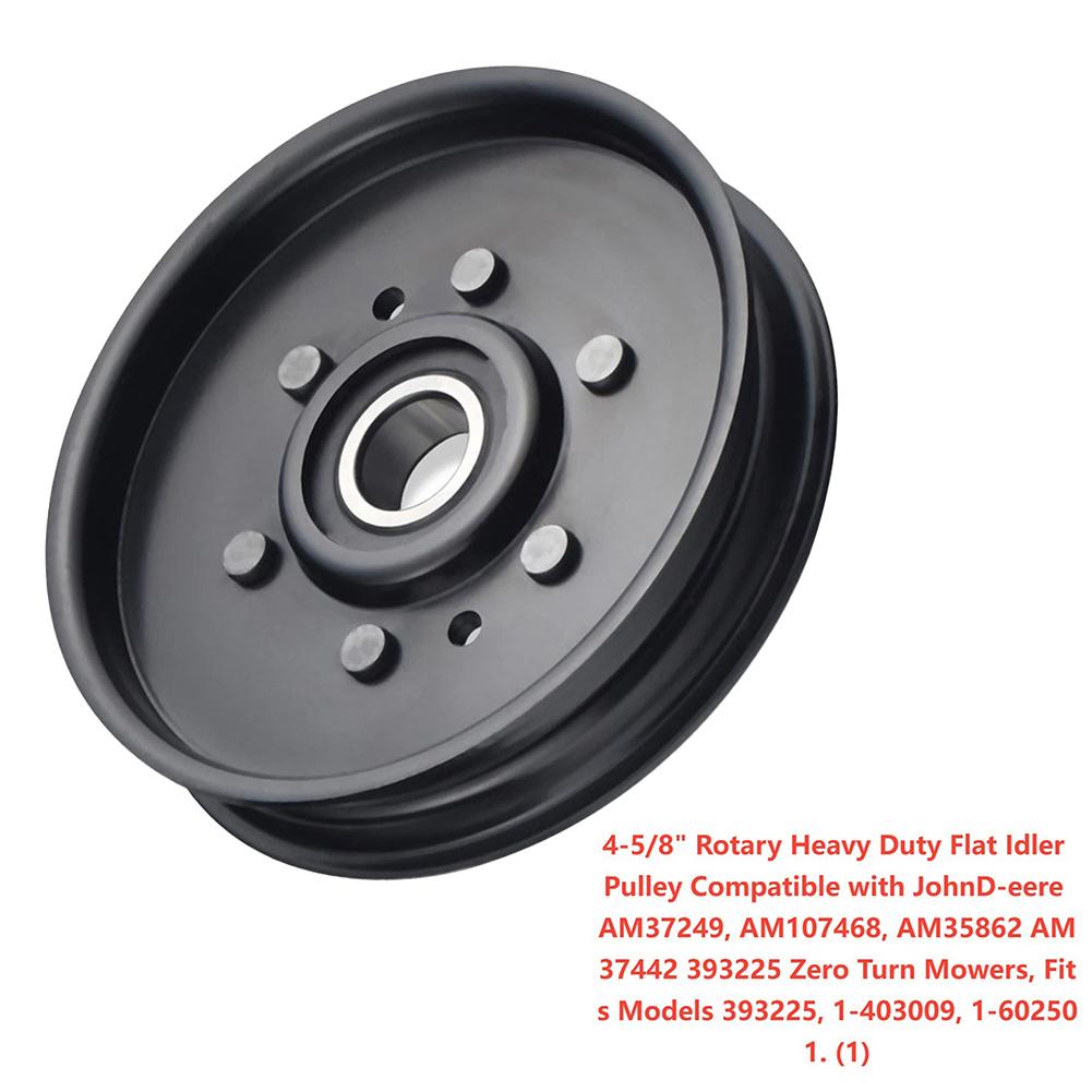 4 625 Inch Flat Idler Mower Pulley for AM37249 and AM107468 Fits Multiple Turn Mower Models Including 175 and 285