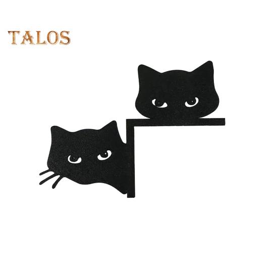 

Металлический кошачий глаз, украшение на дверь, милый кошачий глаз, декоративный знак на углу, винтажный устойчивый к ржавчине дверной глазурь, украшение для украшения дома D