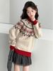 Girls' 2025 Autumn/Winter Stylish Thick Knit Sweater - Warm Fashionable Top for Big Kids