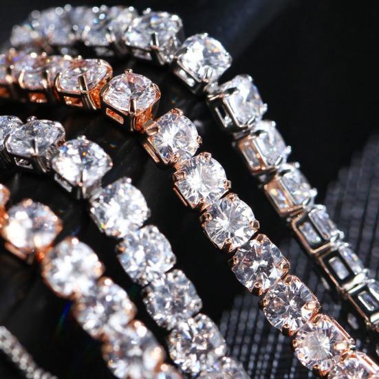 Luxury Cubic Zircon Single Row Pull Slider Bracelet Women Adjustable Bangle