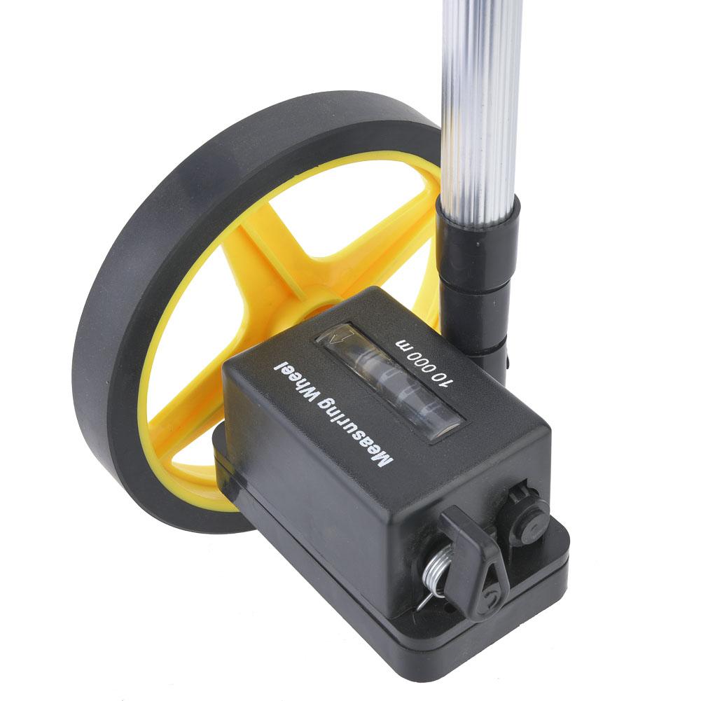 Distance Measuring Wheel Accurate 0. 9.9m Mechanical Double Collapsible One Key to Reset Kickstand to Keep Stand Starting Point with Telescopi