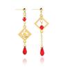 Game Genshin Impact Earring Tartaglia Hu Tao Venti Kaeya Alberich Aether Qiqi Keqing Cosplay Clip Earrings Foe Fans Jewelry Gift