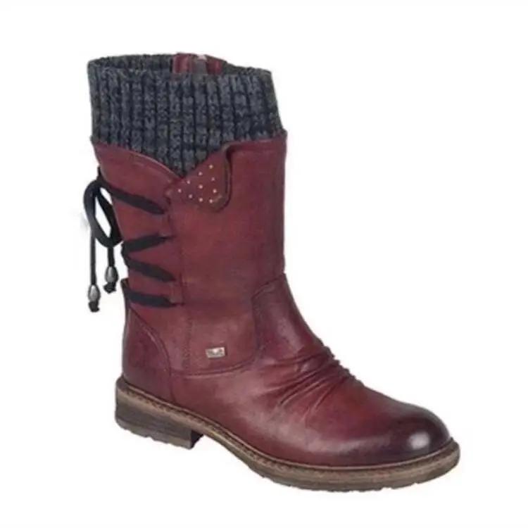 Women Winter Mid-Calf Boots  Winter Shoes Ladies Fashion Snow Boots Shoes Thigh High Suede Warm Botas 2025