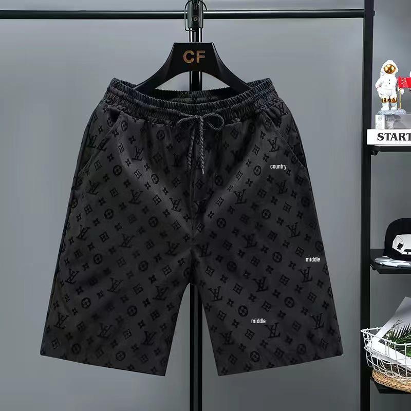 2026 Men's Slim Flocked Trendy Beach Shorts - Casual Summer Wear