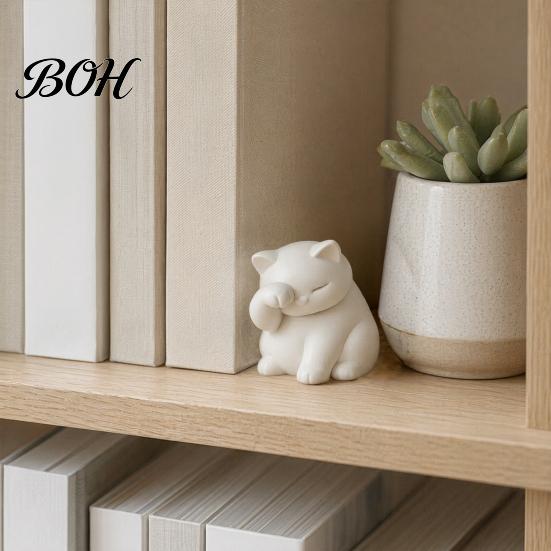 Face-covering Cat Design Ornament, 3D Printed Decompression Decoration, Matte Texture Mood-lifting Figure Face Covering for Desktop Decor