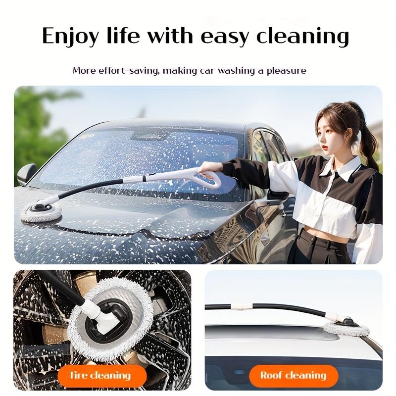 Car Wash Mop Cleaning Brush Telescoping Long Handle Cleaning Mop Bent Bar Car Wash Brush Car Cleaning Tools