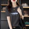 Summer Chic Letter Print T-shirt Women Clothing Fashion All-match Basic Short Sleeve Top Tee Loose Pullover