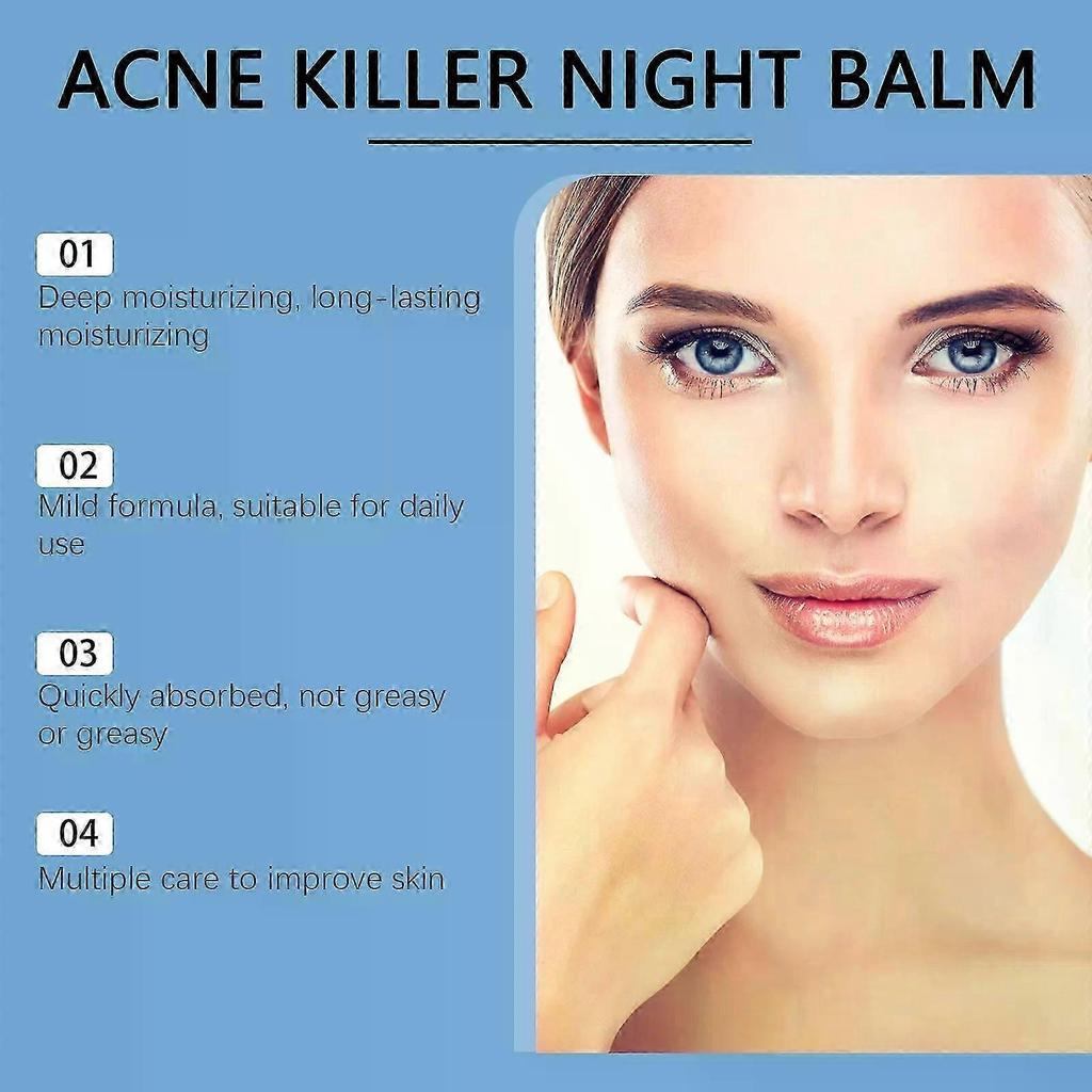 Acne Killer Nachtbalsam - Sanfte Haut - ausgleichende Behandlung für zu Akne neigende Haut