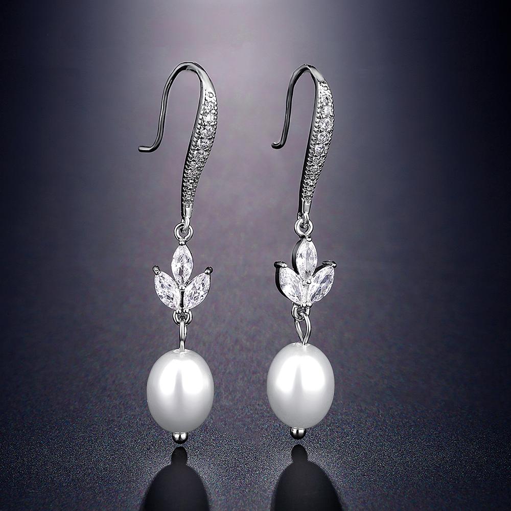 Серьги-капли с крючком ZAKOL Classic из кубического циркония AAA для женщин, элегантные геометрические серьги-капли из циркония, свадебные